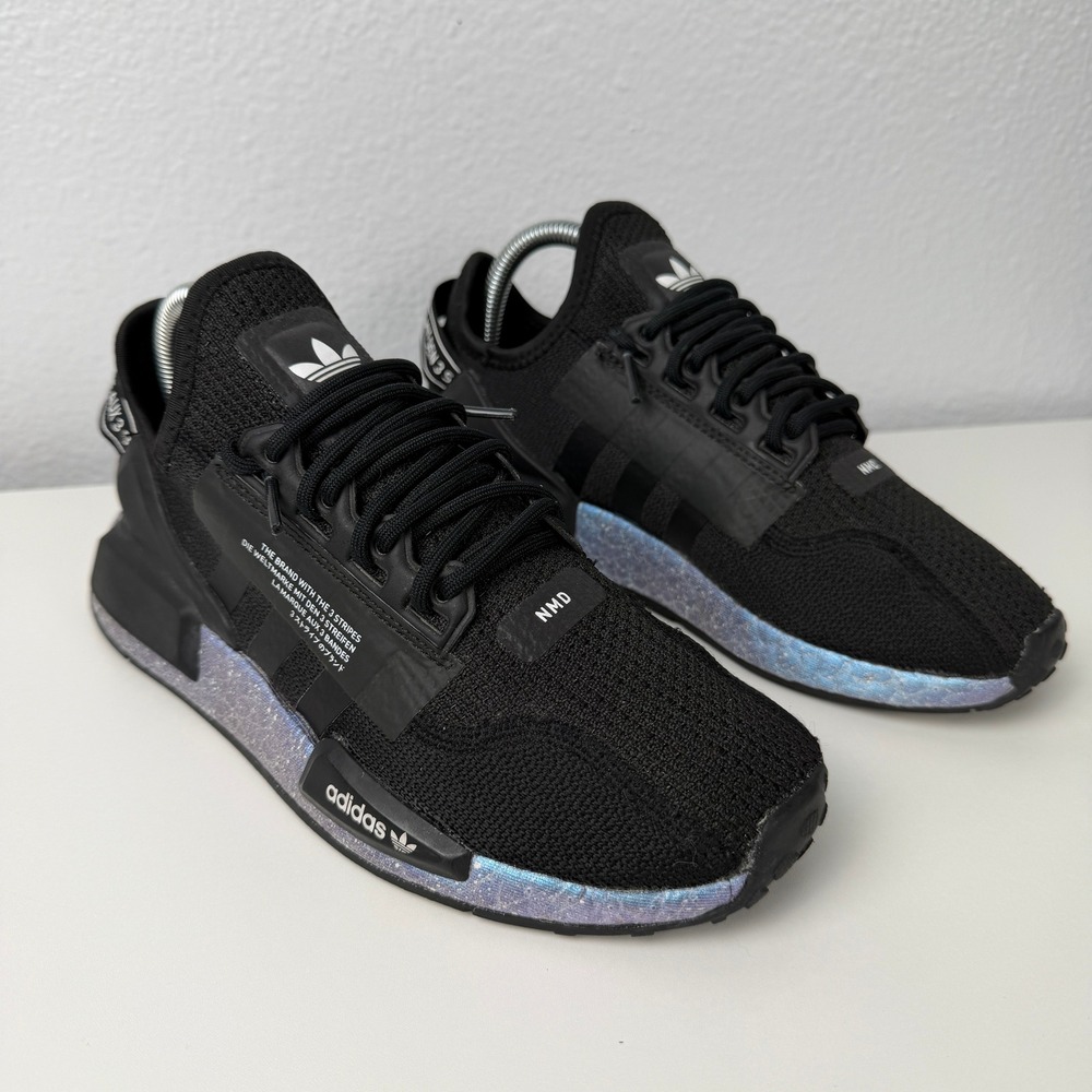 Adidas NMD R1 V2 Black Speckled GX5164 Men's 6 Women's 7 Boost Shoes